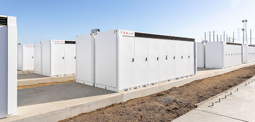 Tesla battery storage unit