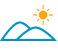 icon of hills with sun